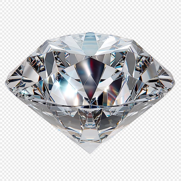 Diamond on isolated transparent background