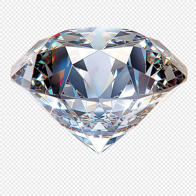 Diamond on isolated transparent background