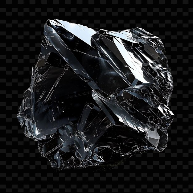 a diamond shaped piece of crystals that is broken