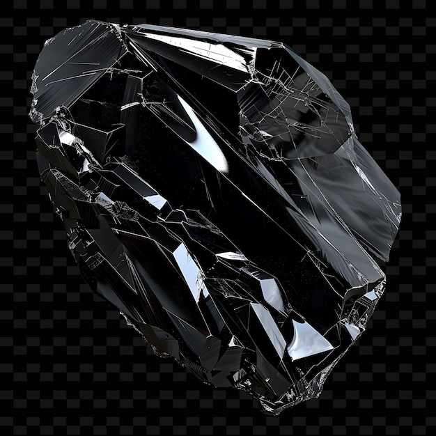 a diamond that is black and has a white logo on it