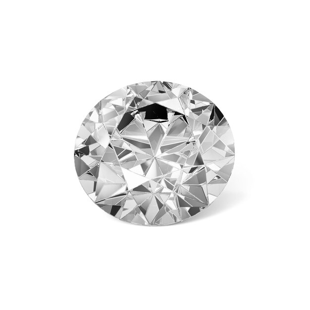 PSD diamond on white background with high quality 3d render