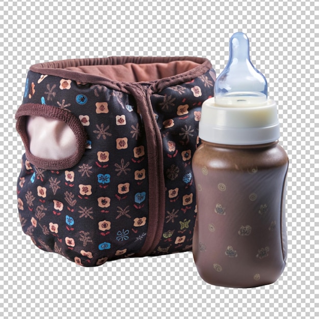 PSD diaper baby bottle with milk