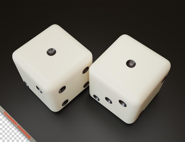 Dice isolated 3D render image