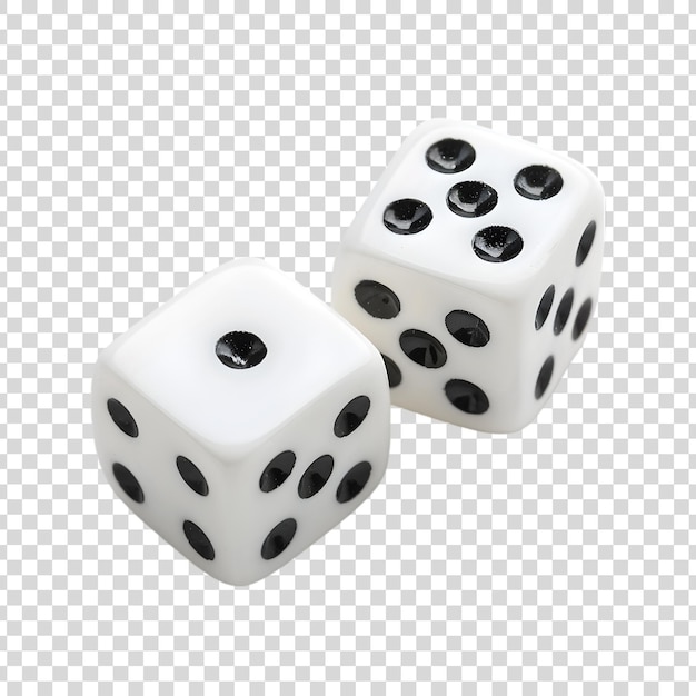 PSD dice pair on a transparent background