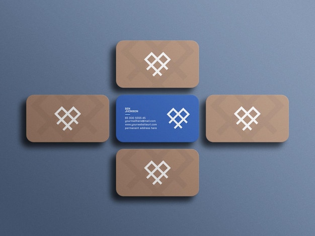 Die cut business card mockup