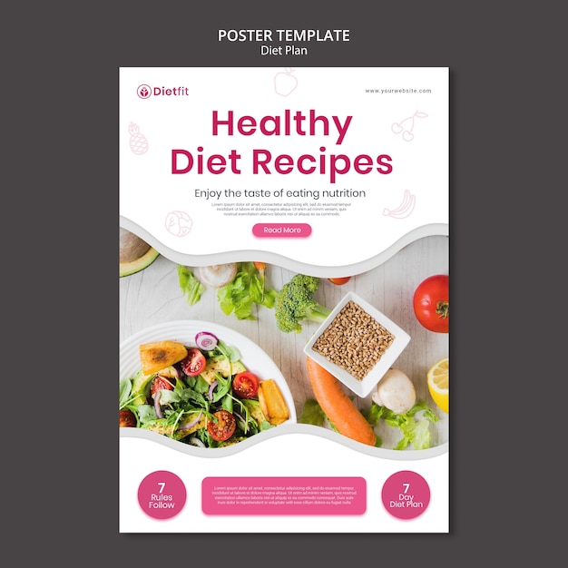 Diet plan flyer template