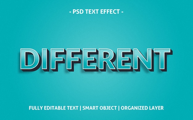 Different 3d text style effect