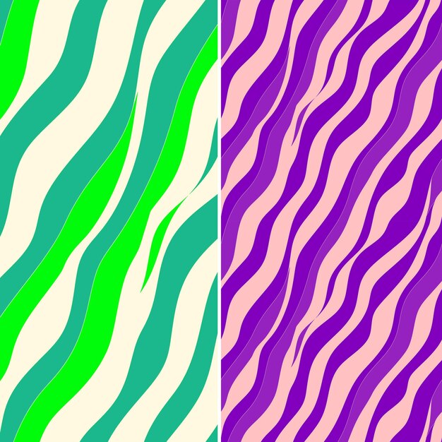 different colored lines that are lined up in a row