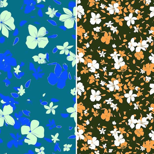 different colors of flowers and leaves in different colors