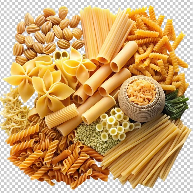 PSD different pasta arrangement top view