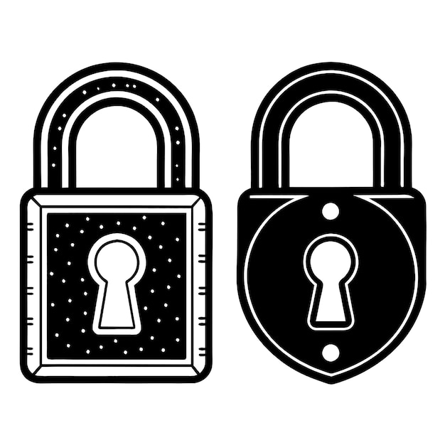 PSD different types of lock icon