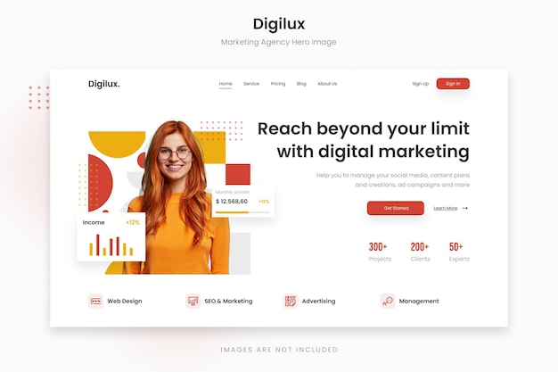 Digilux - Refreshing Modern Marketing Agency Hero Image