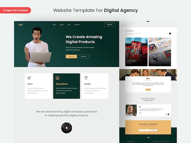 Digital Agency landing page template