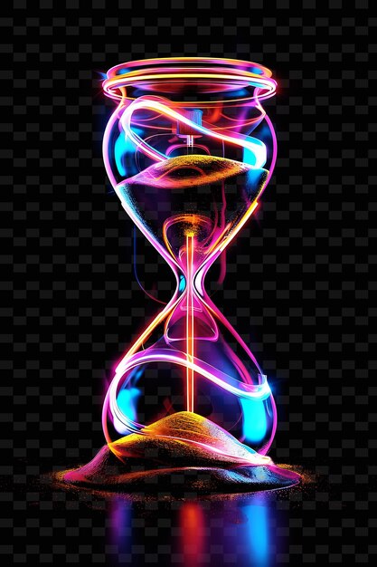 PSD a digital art of a hourglass with the number 5 in the middle