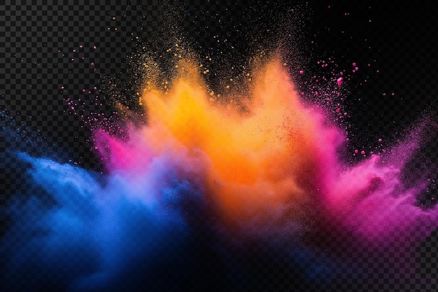 PSD a digital background with colorful powder and a black background