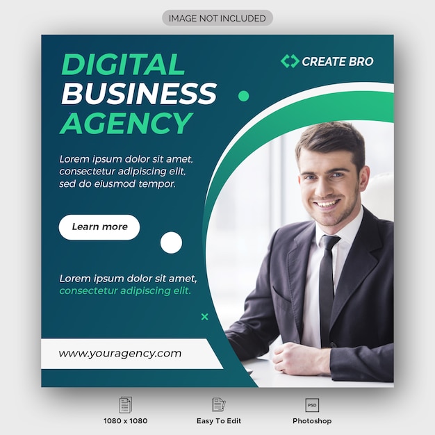 Digital business agency banner template