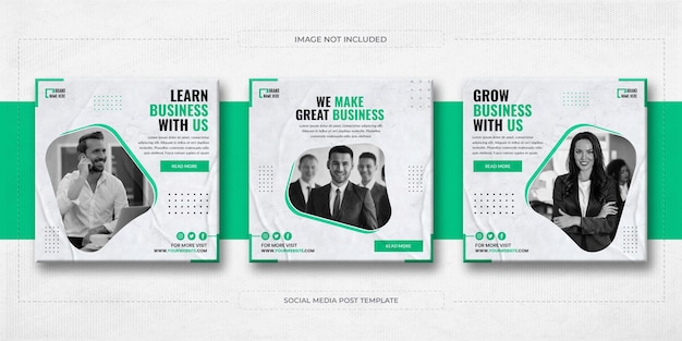 Digital business marketing agency social media post and web banner template