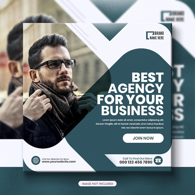 Digital business marketing agency social media post and web banner template