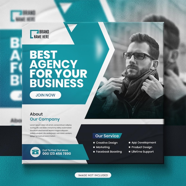 Digital business marketing agency social media post and web banner template