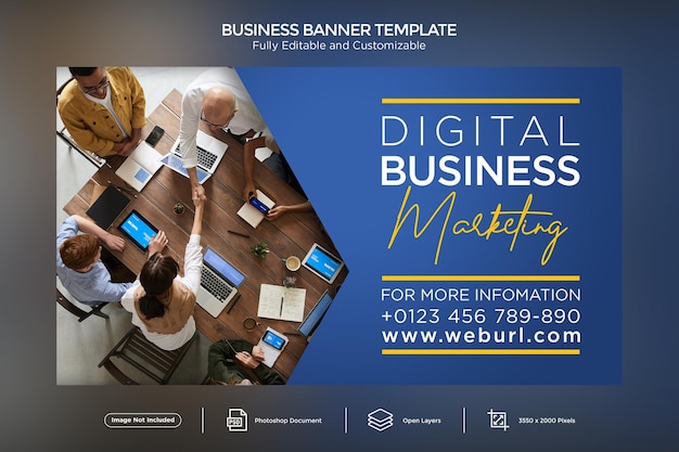 Digital Business Marketing Banner Design Template