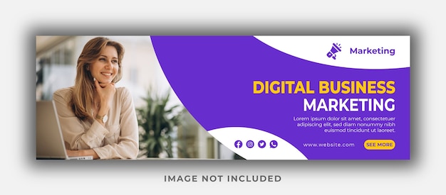 Digital business marketing facebook cover and web banner template