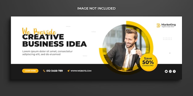 PSD digital business marketing promotion timeline facebook cover and social media cover template