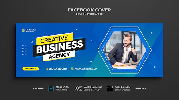 Digital business marketing promotion timeline Facebook and social media cover template