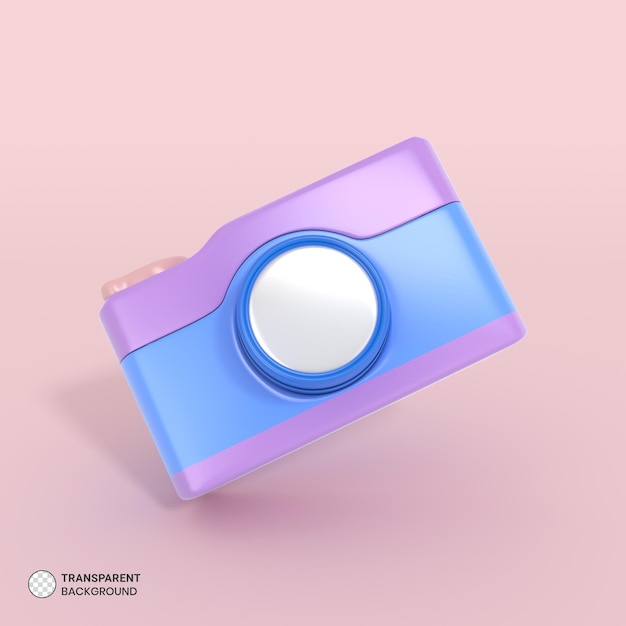 Digital Camera Icon Isolated 3d render Illustration