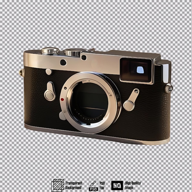 PSD digital camera on transparent background