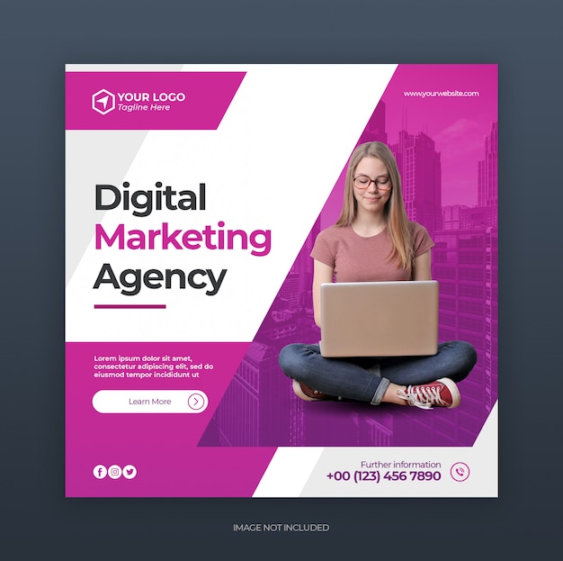 Digital creative business marketing instagram post or ads banner template