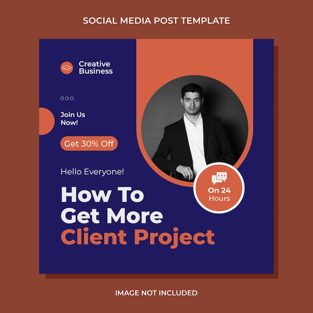 Digital creative instagram post social media template