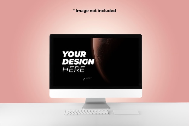 PSD digital desktop screen mockup psd template