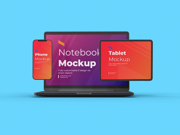 Digital device mockup templte