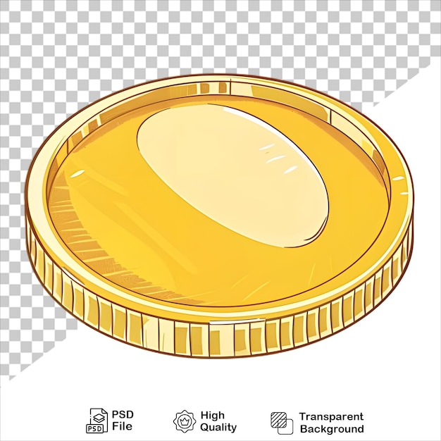 PSD digital illustration of a shiny gold coin