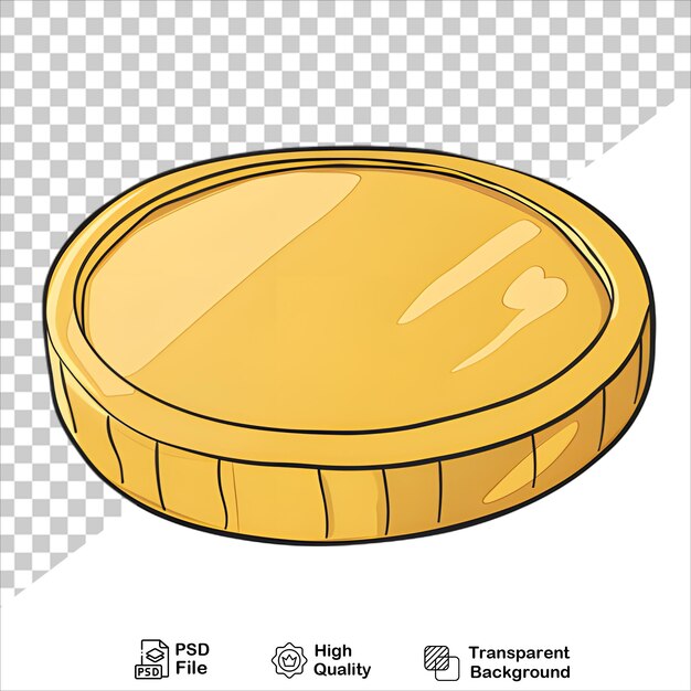 PSD digital illustration of a shiny gold coin