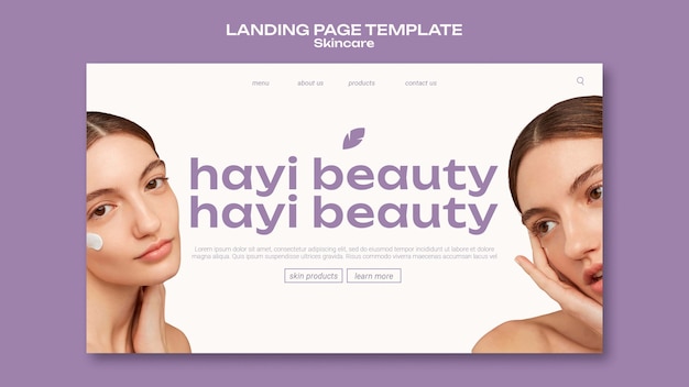 Digital lavender landing page template