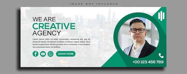 Digital marketing agency banner and cover template design