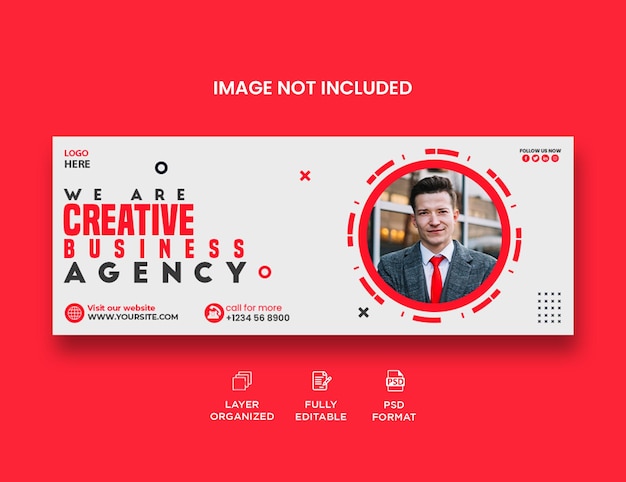 PSD digital marketing agency business solution corporate facebook cover and web banner template