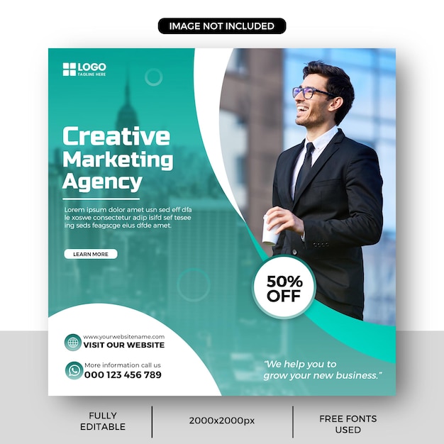 Digital Marketing Agency corporate banner or social media post template