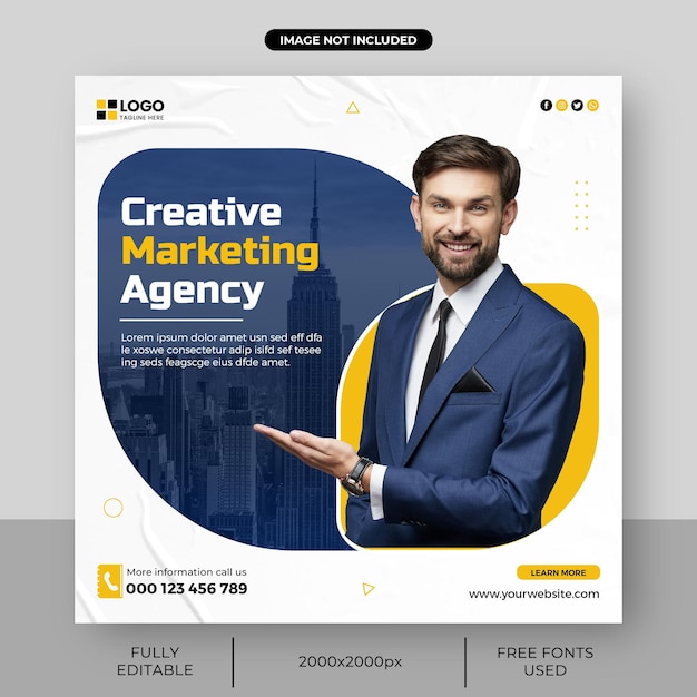 Digital Marketing Agency corporate banner or social media post template