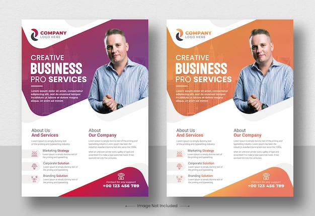 Digital marketing agency corporate business flyer brochure design template