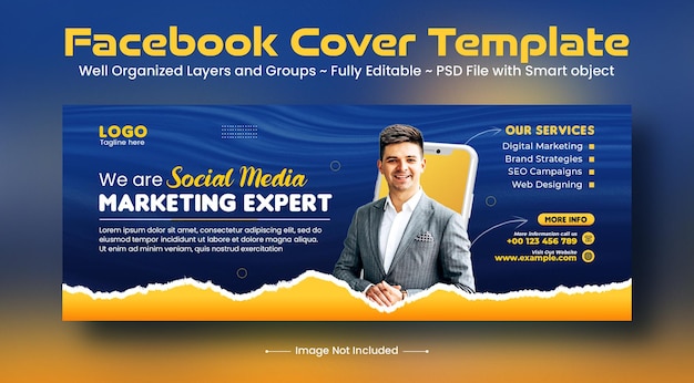 Digital marketing agency and corporate facebook cover banner template