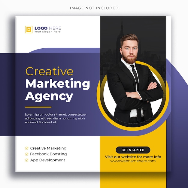 Digital marketing agency and corporate social media post design template