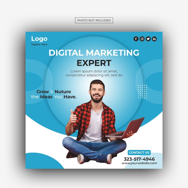 Digital marketing agency and corporate social media post template design