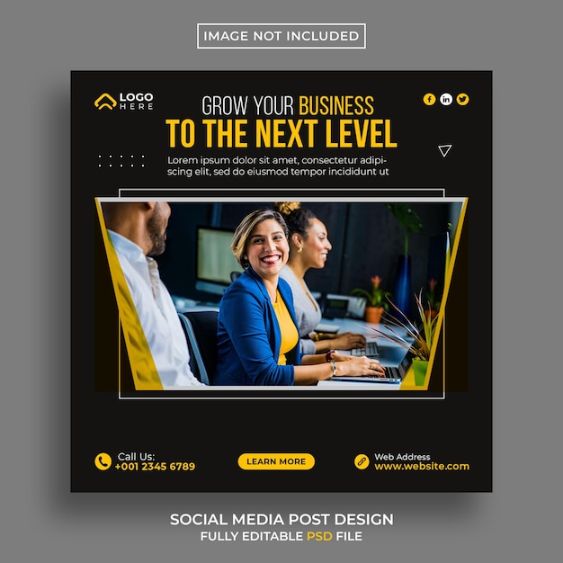 Digital marketing agency and corporate social media post template drsign