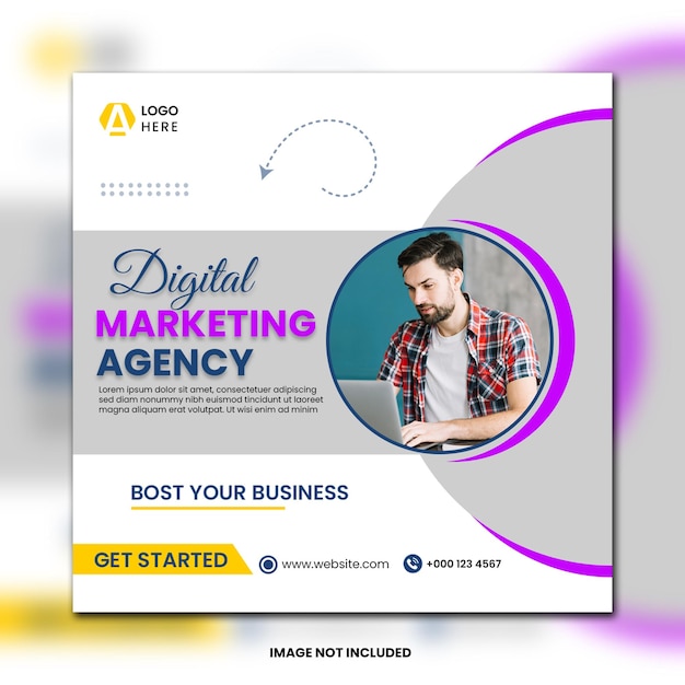 Digital marketing agency and corporate social media post template