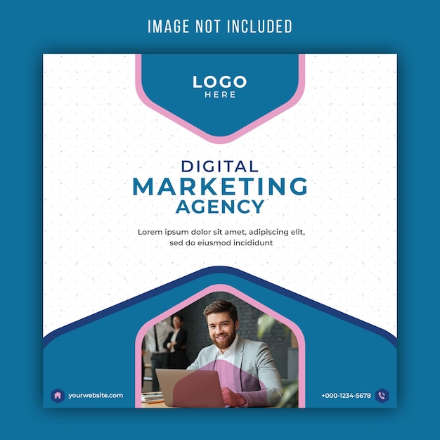 Digital marketing agency and corporate social media post template