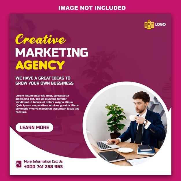 Digital Marketing Agency and Corporate Social Media Post Template