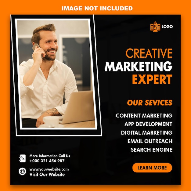 PSD digital marketing agency and corporate social media post template