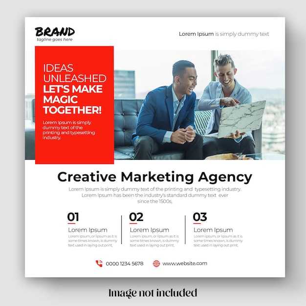 PSD digital marketing agency and corporate social media post template